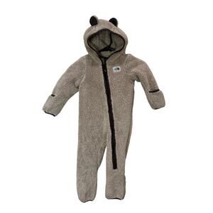 The North Face Infants' Campshire One-Piece Sz 18-24M Beige Sherpa Bear